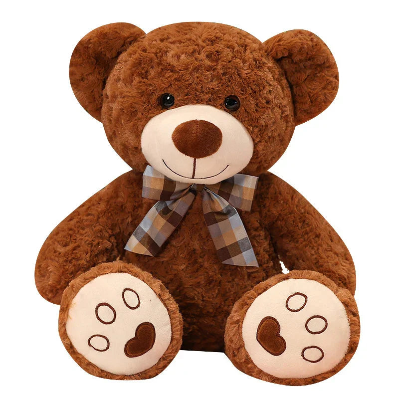 Kawaii Teddy Bear Plush Toy with Bow 25/35cm Soft Stuffed Animal for Gift