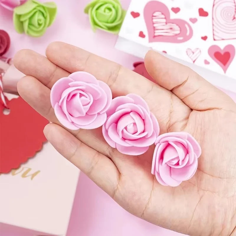 Foam Rose Heads 3.5cm - DIY Artificial Flowers for Wedding, Valentine's Day, and Home Decoration