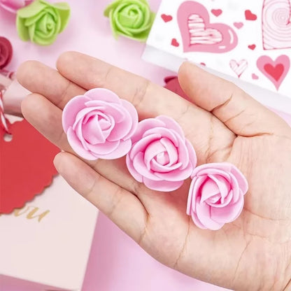 Foam Rose Heads 3.5cm - DIY Artificial Flowers for Wedding, Valentine's Day, and Home Decoration