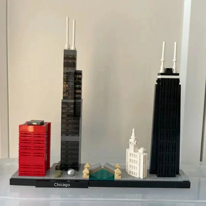 New York London Pairs Dubai Lanmark City Skyline Building Blocks