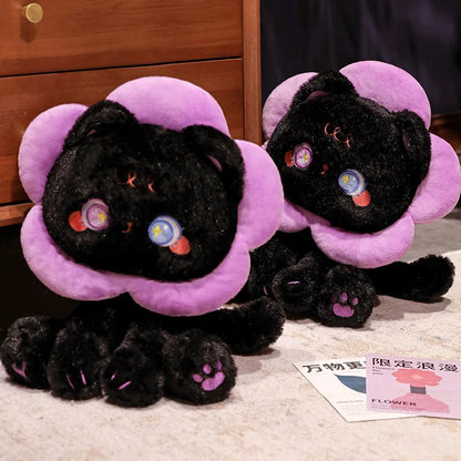 Cute Floral Cat Plush Toy 30cm Soft Stuffed Doll