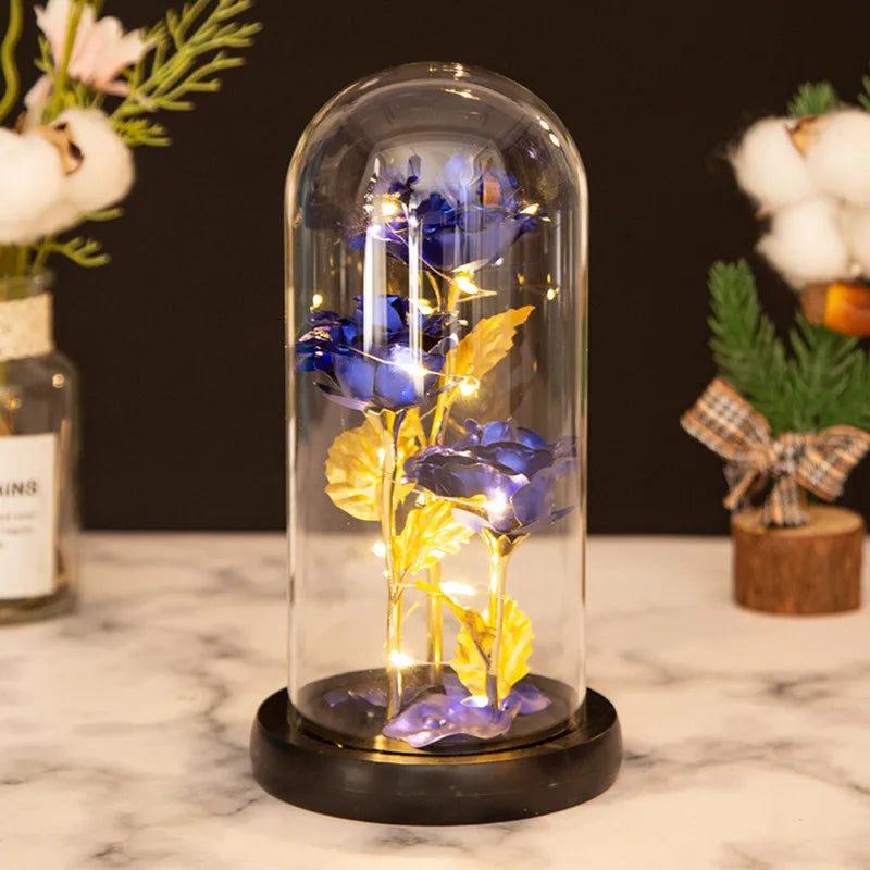 Glass Dome LED Rose - Romantic Gift for Women