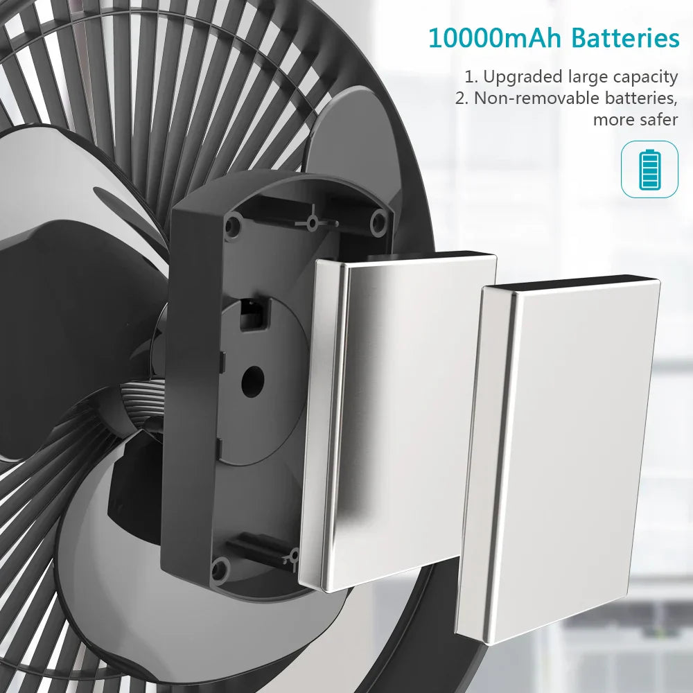 Rechargeable Desk Fan | Portable, Quiet, Clip-On For Home, Office, Outdoor