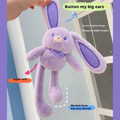 Pull Up Bunny Plush Toy Soft Stuffed Rabbit 30 cm