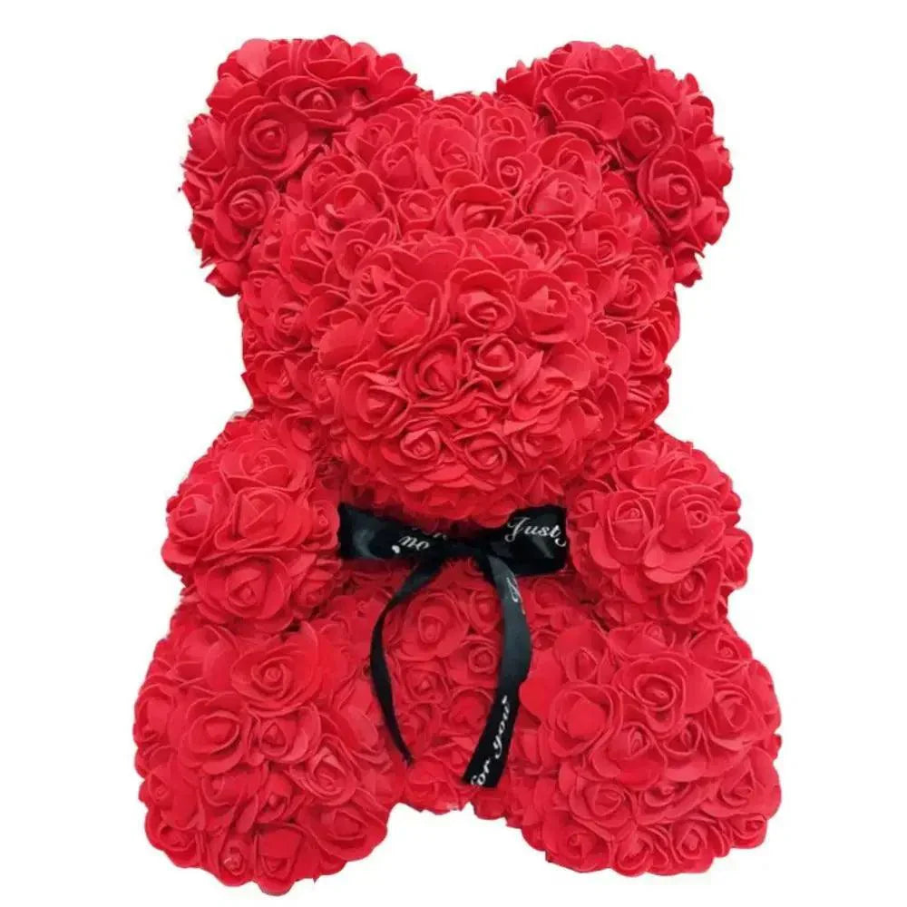 Artificial Foam Rose Panda Bear