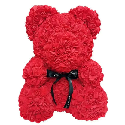 Artificial Foam Rose Panda Bear