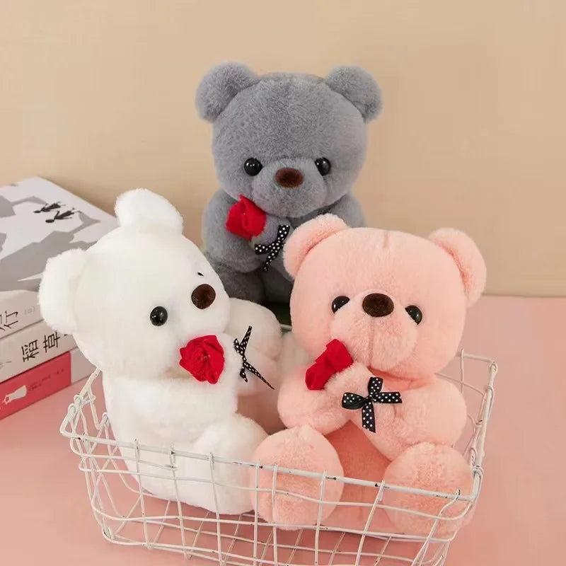 Rose Bear Plush Doll Soft Hug Toy