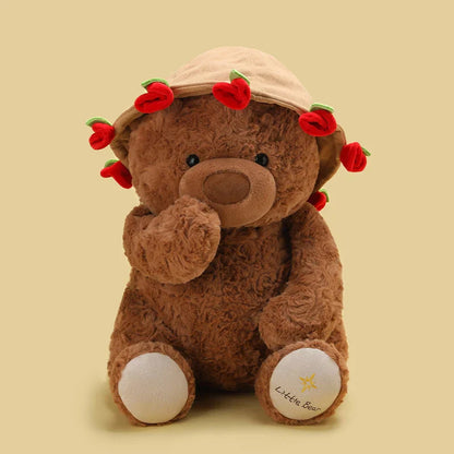 Teddy Bear with Roses Plush Toy Romantic Gift