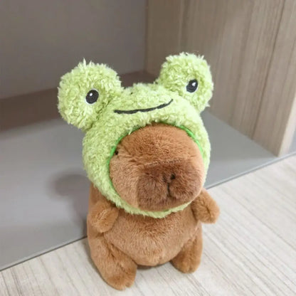 Capybara Plush Toy with Hoodie and Wings Mini Soft Stuffed Doll