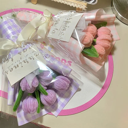 Hand-Woven Rose Flower Bouquet Artificial Flowers for Birthday and Valentine's Day