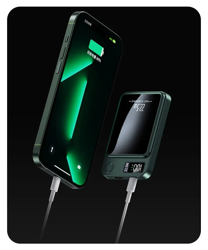 Magnetic Wireless Led Display Fast Charging Power Bank