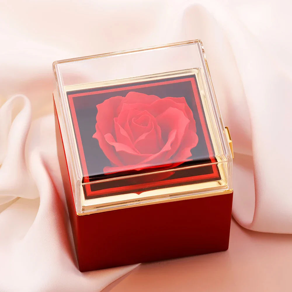 Personalized Heart Name Pendant Necklace with Rose Gift Box