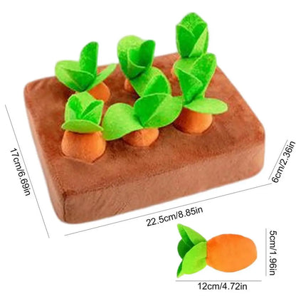 Pet Carrot Plush Toy - Interactive Chew & Sniff Training for Dogs