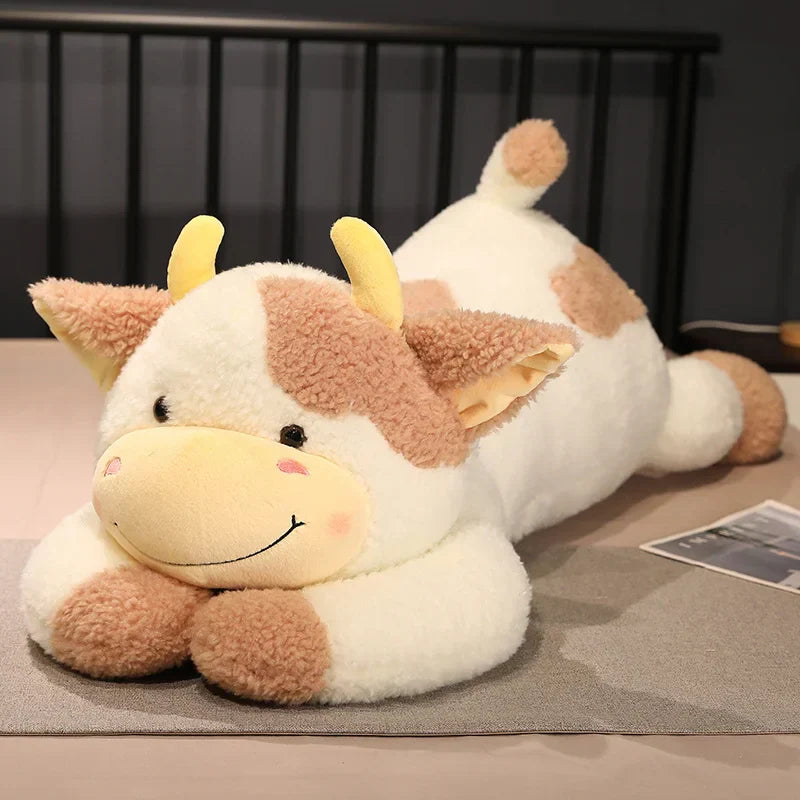 Giant Colorful Highland Cow Plush Toy - Jumbo Soft Body Pillow for Kids