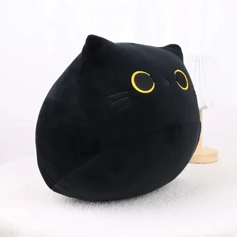 Kawaii Black Cat Plush Pillow - Soft, High-Quality Toy for Kids & Decor