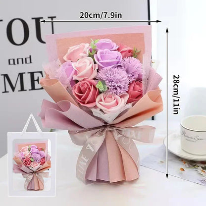 Pink Soap Rose Preserved Bouquet