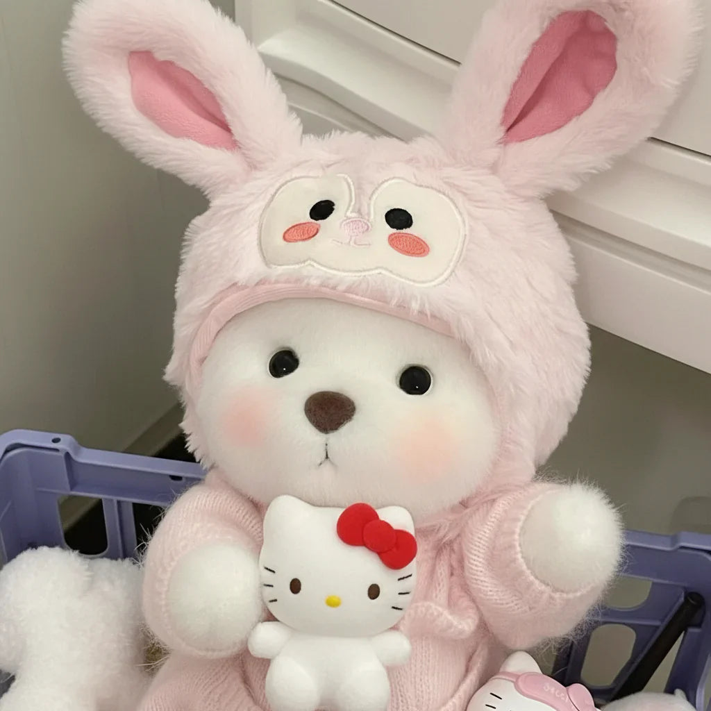 Handmade Teddy Bear Plush Doll with Outfit 30cm
