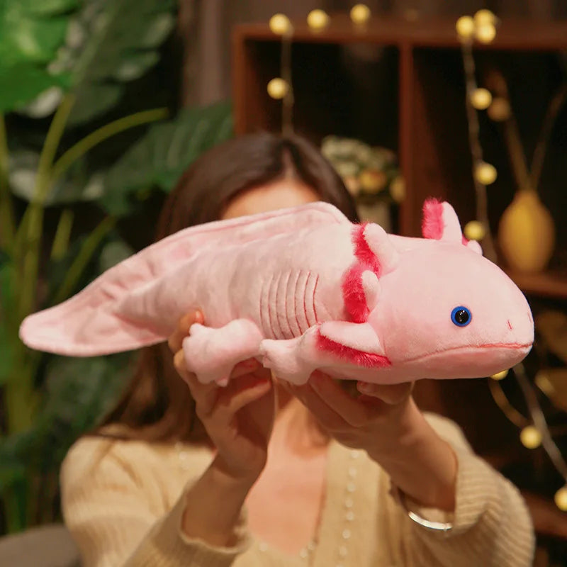 45cm Colorful Axolotl Plush Toy Soft Stuffed Salamander Pillow for Kids