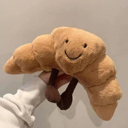 Cute Croissant Plush Pillow - Soft Food Toy for Kids & Gifts