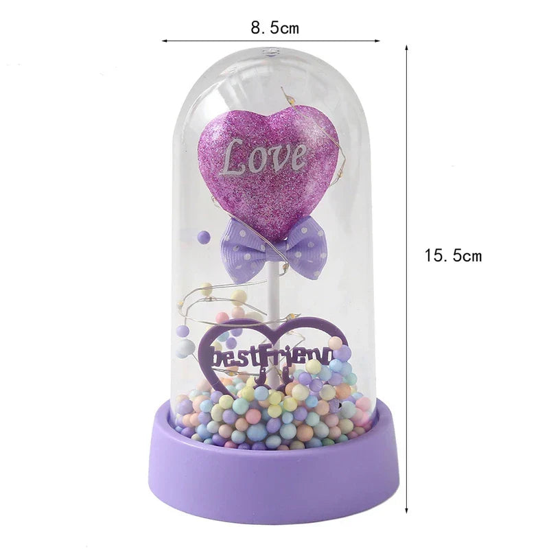 Eternal Galaxy Rose with LED Lights Romantic Gift for Valentine's Day and Wedding