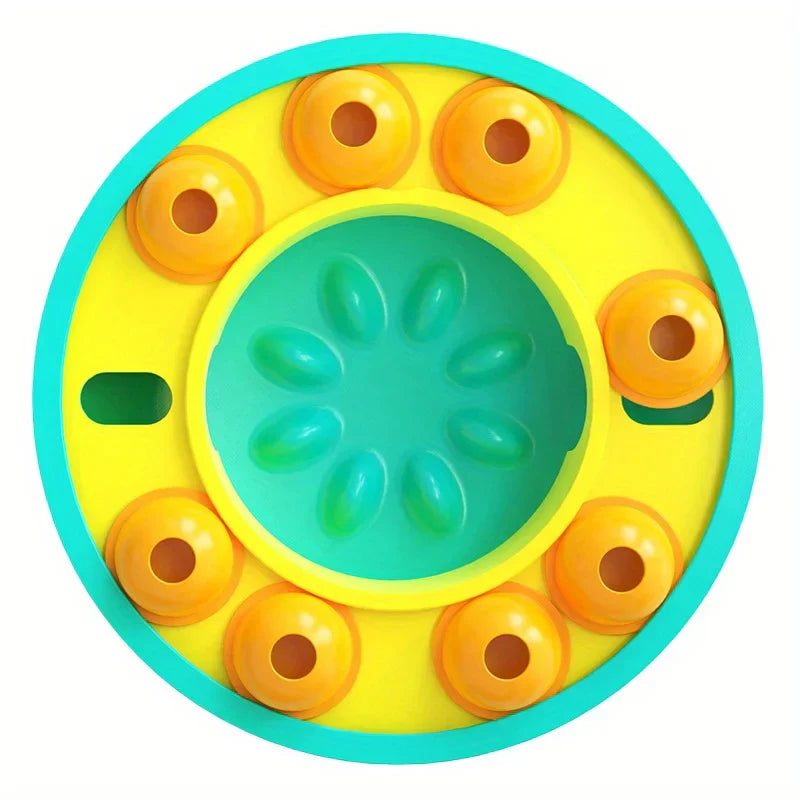 Interactive Dog Puzzle Toy - Spinning Food Dispenser
