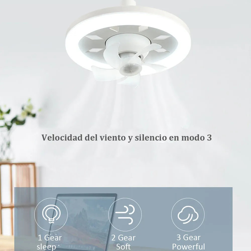 2 In 1 Swivel Fan Led Lamp