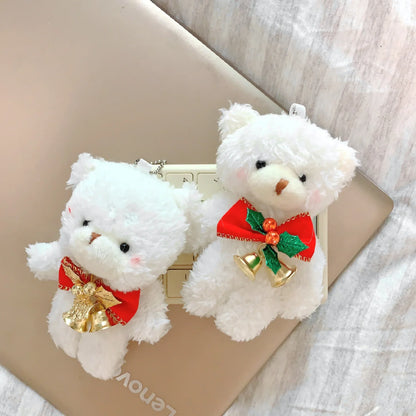 12cm Plush Teddy Bear Keychain Soft Stuffed Animal Pendant for Gifts