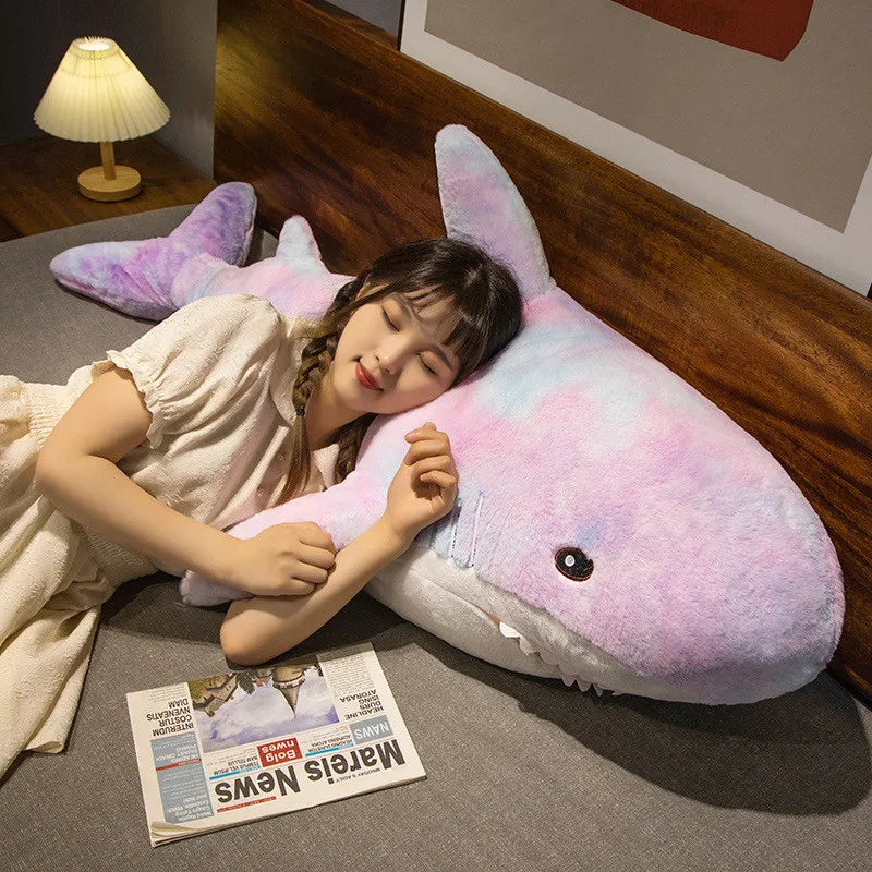Kawaii Shark Plush Toy - Soft, Colorful, Perfect for Kids' Gifts!