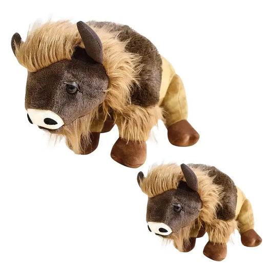 Brown Calf Highland Cow Plush Toy - Realistic & Soft Gift for Kids