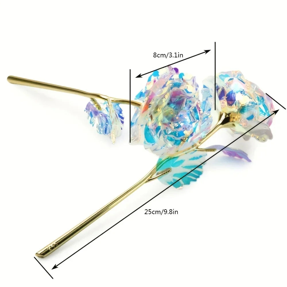24K Eternal Gold Rose in Glass Dome