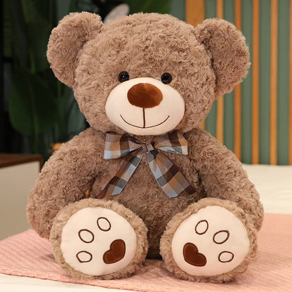 Classic Teddy Bear Plush with Bow Tie