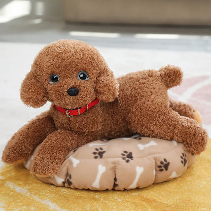 Soft Realistic Teddy Dog Plush Toy - Adorable Gift for Kids & Babies