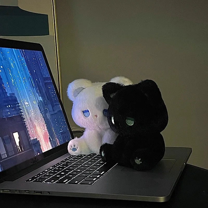 Emo Cat Plush Doll Cute Stuffed Toy Gift for Couples