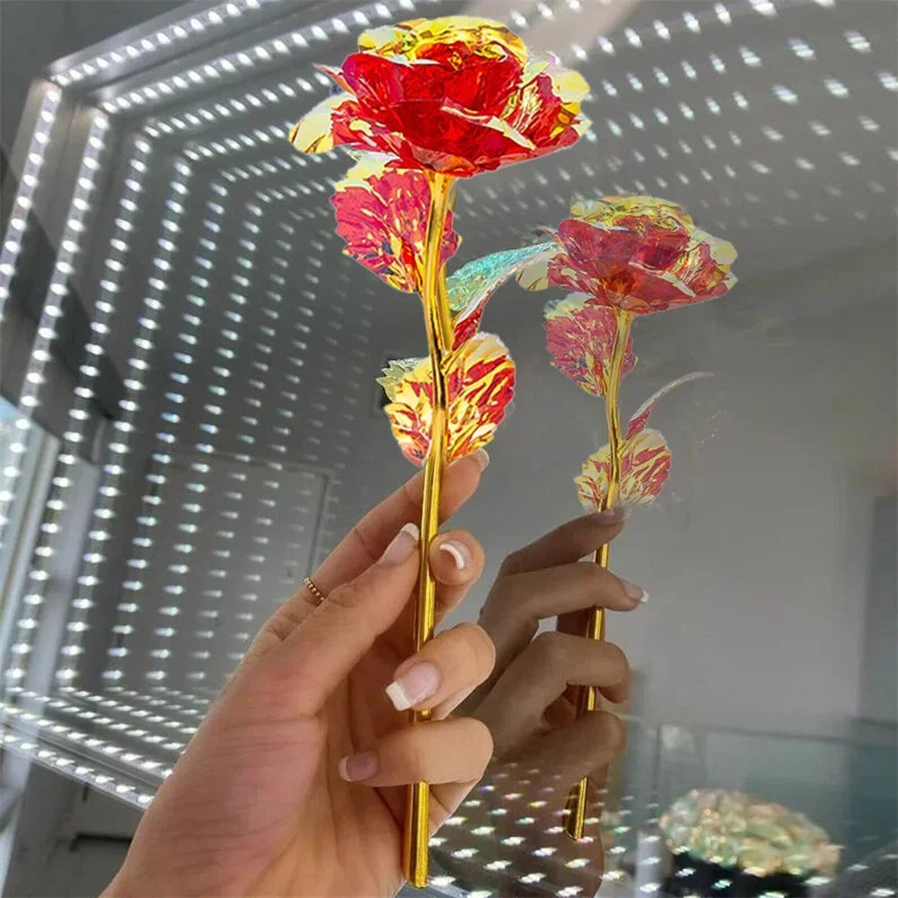 24K Eternal Gold Rose in Glass Dome