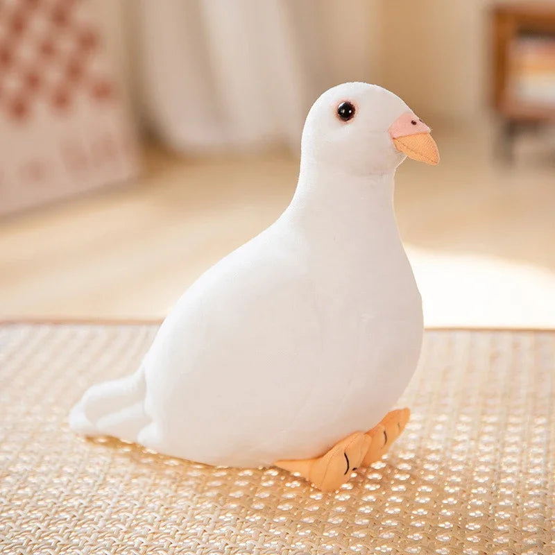 Lifelike Pigeon Plush Toy Soft Simulation Bird for Kids and Home Decor