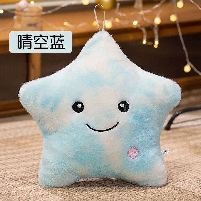 Luminous Five-Pointed Star Plush Toy - Soft Glowing Doll Pillow