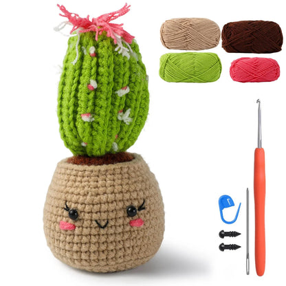 Animal DIY Crochet Kit: Easy Plush Doll with Quality Yarn & Needles