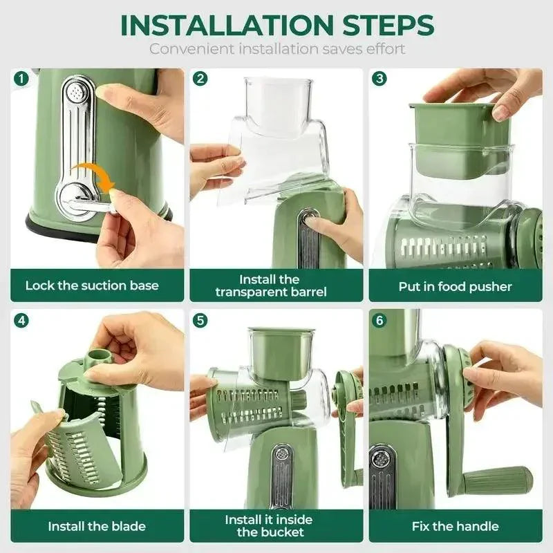 5 In 1 Rotary Gourmet Cheese Grater