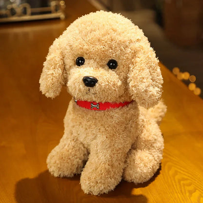 Creative 22cm Realistic Poodle Plush Toy - Handmade Lucky Dog Figure