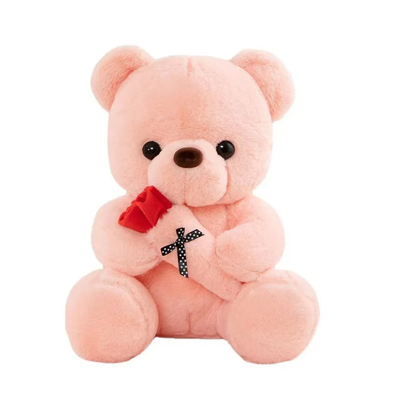 Rose Bear Plush Doll Soft Hug Toy