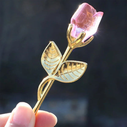 Crystal Rose Artificial Flower - Mother's Day & Anniversary Gift