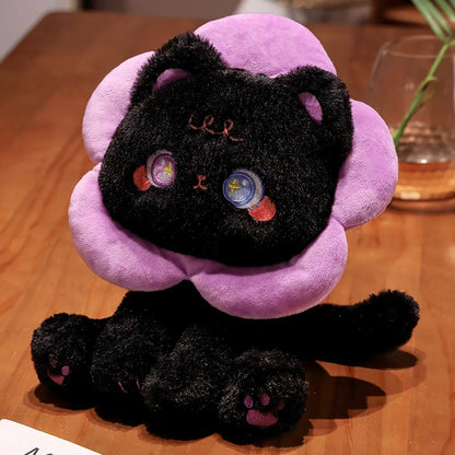 Cute Floral Cat Plush Toy 30cm Soft Stuffed Doll