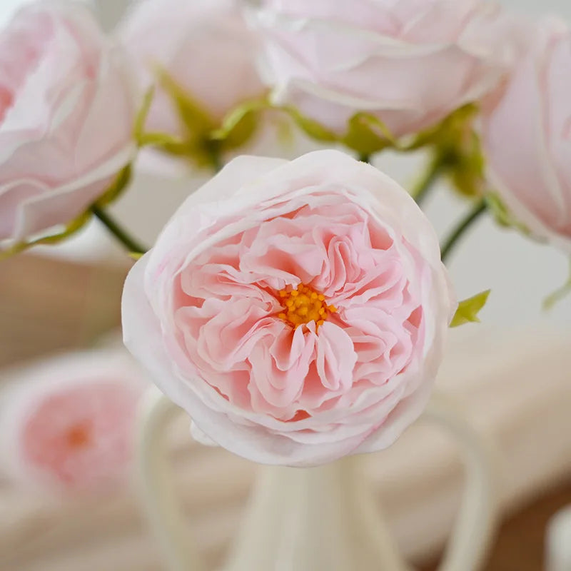 Real Touch Austin Rose Artificial Flowers Set of 7