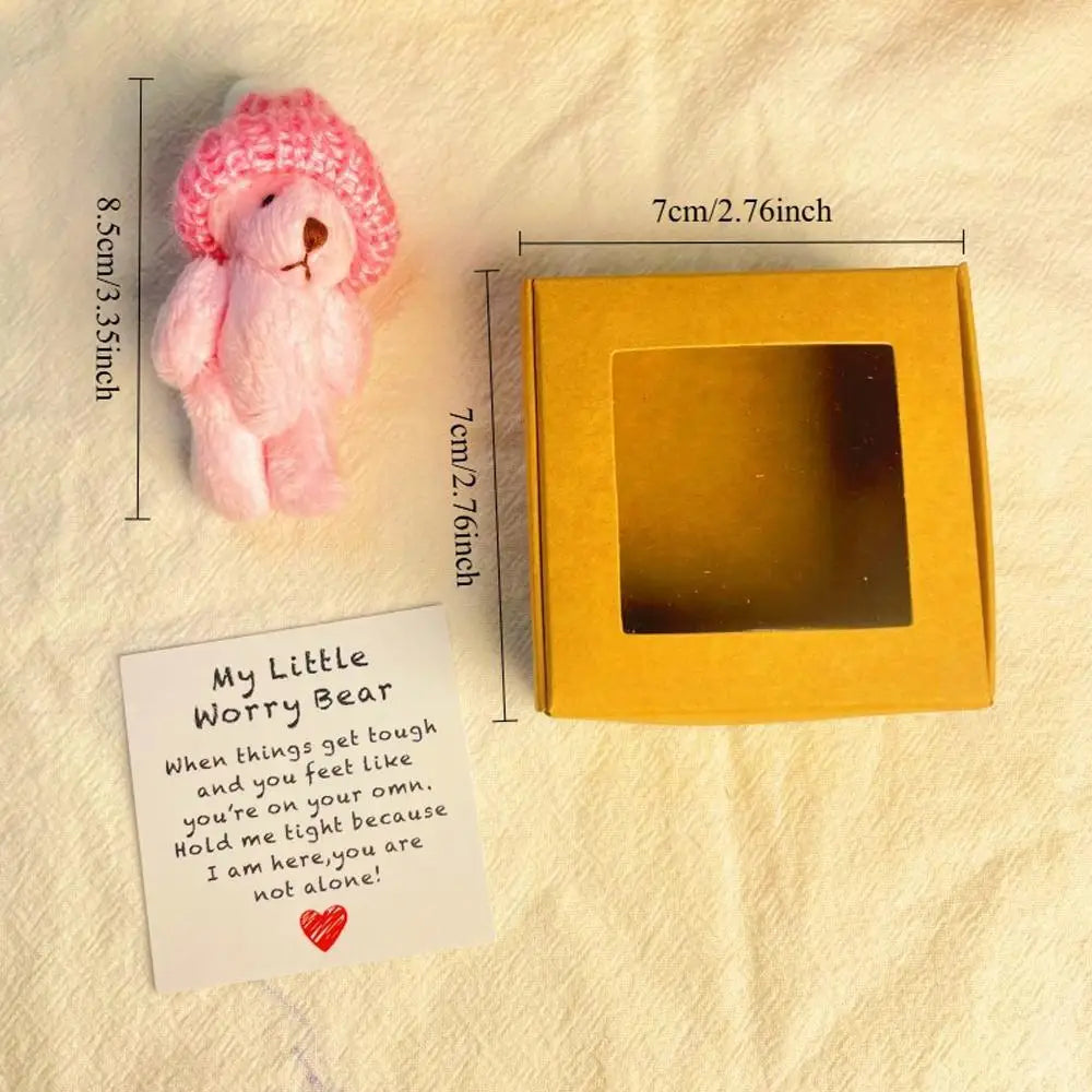Mini Plush Teddy Bear Gift Box with Inspirational Card