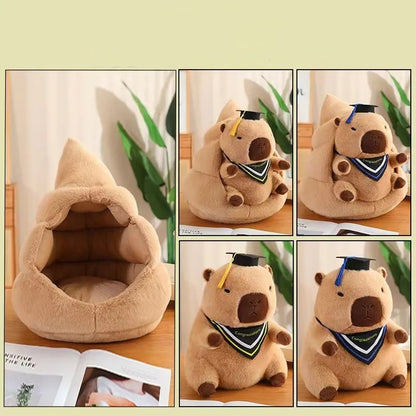 Graduation Capybara Plush Toy - Cute Doctor Doll Gift for Graduates