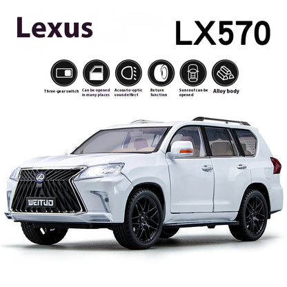 Large 1:18 Lexus LX570 Off-road SUV Metal Alloy Diecast Car