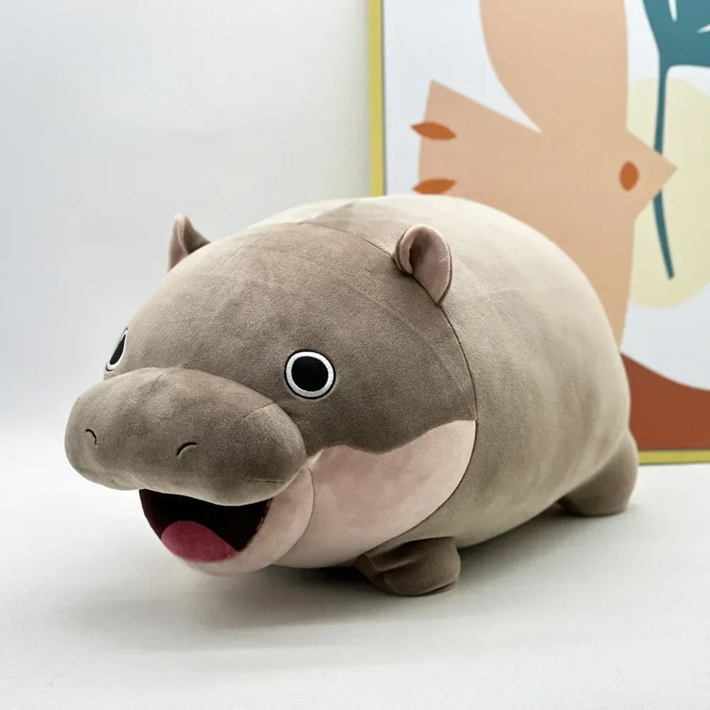 Moo Deng Weighted Hippo Plush Toy - Soft, Cuddly Home Decor Gift
