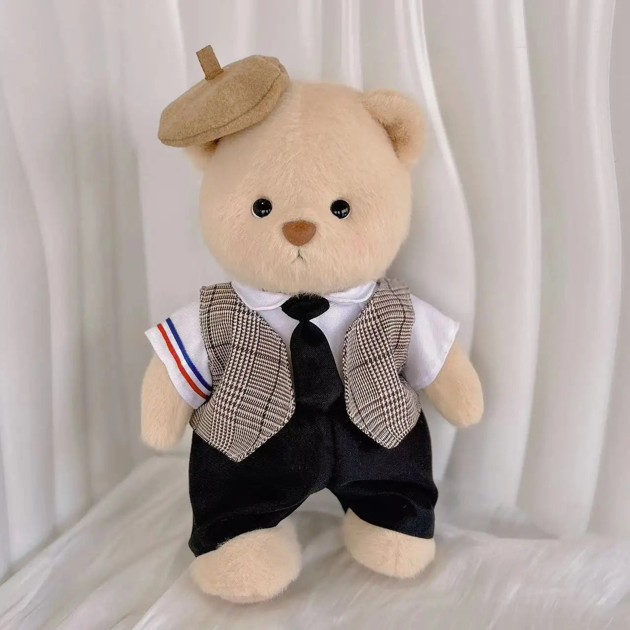 Handmade Teddy Bear Plush Doll with Outfit 30cm