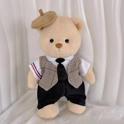 Handmade Teddy Bear Plush Doll with Outfit 30cm