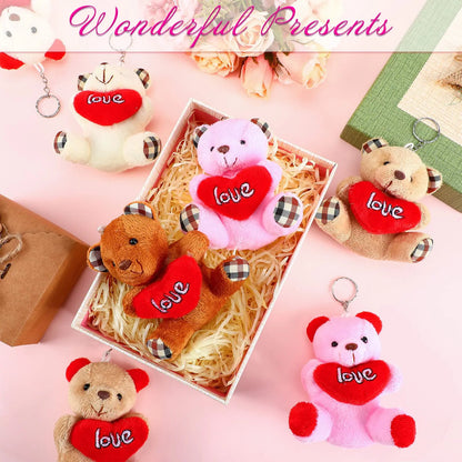 Valentine Small Plush Bear with Heart Soft Stuffed Toy